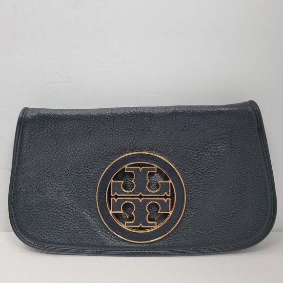 Tory Burch  Amanda Women's Black Leather Clutch Crossbody Bag - Picture 3 of 7